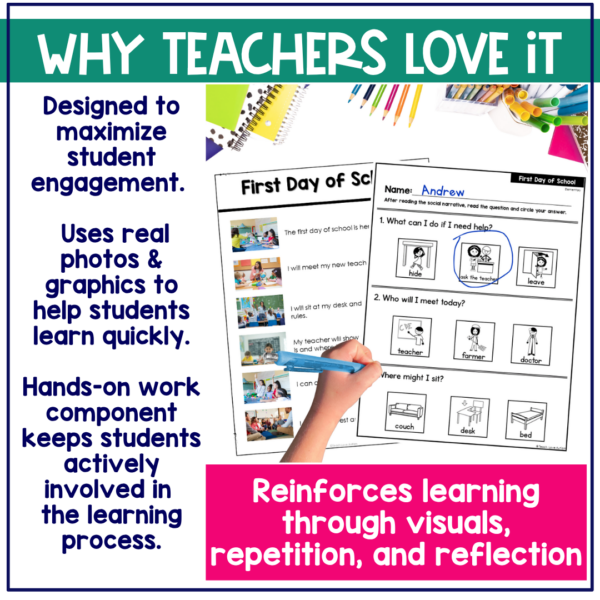 First Day of School Social Narrative for Elementary & Special Education