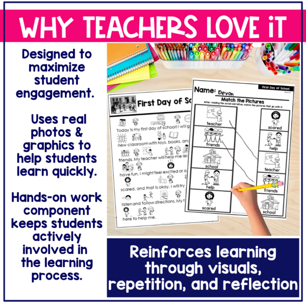 First Day of School Social Narrative for Preschool & Special Education