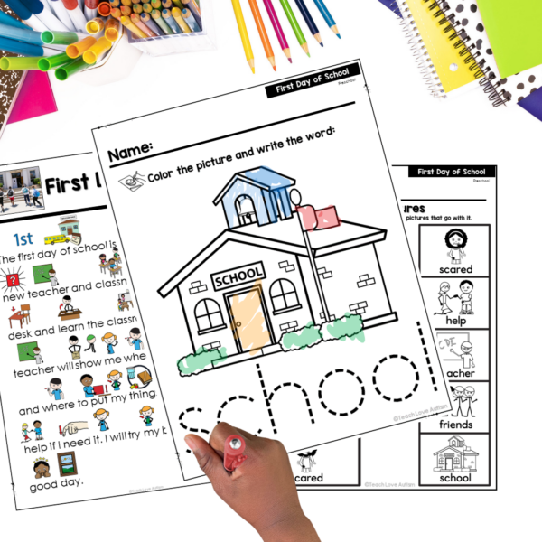 First Day of School Social Narrative for Preschool & Special Education