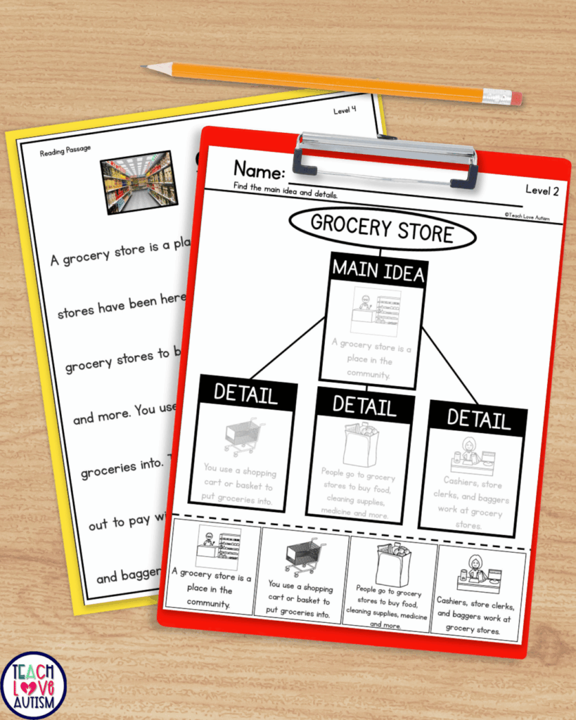 Grocery Store reading activities will fit into any grocery store simulation because they provide context and purpose.