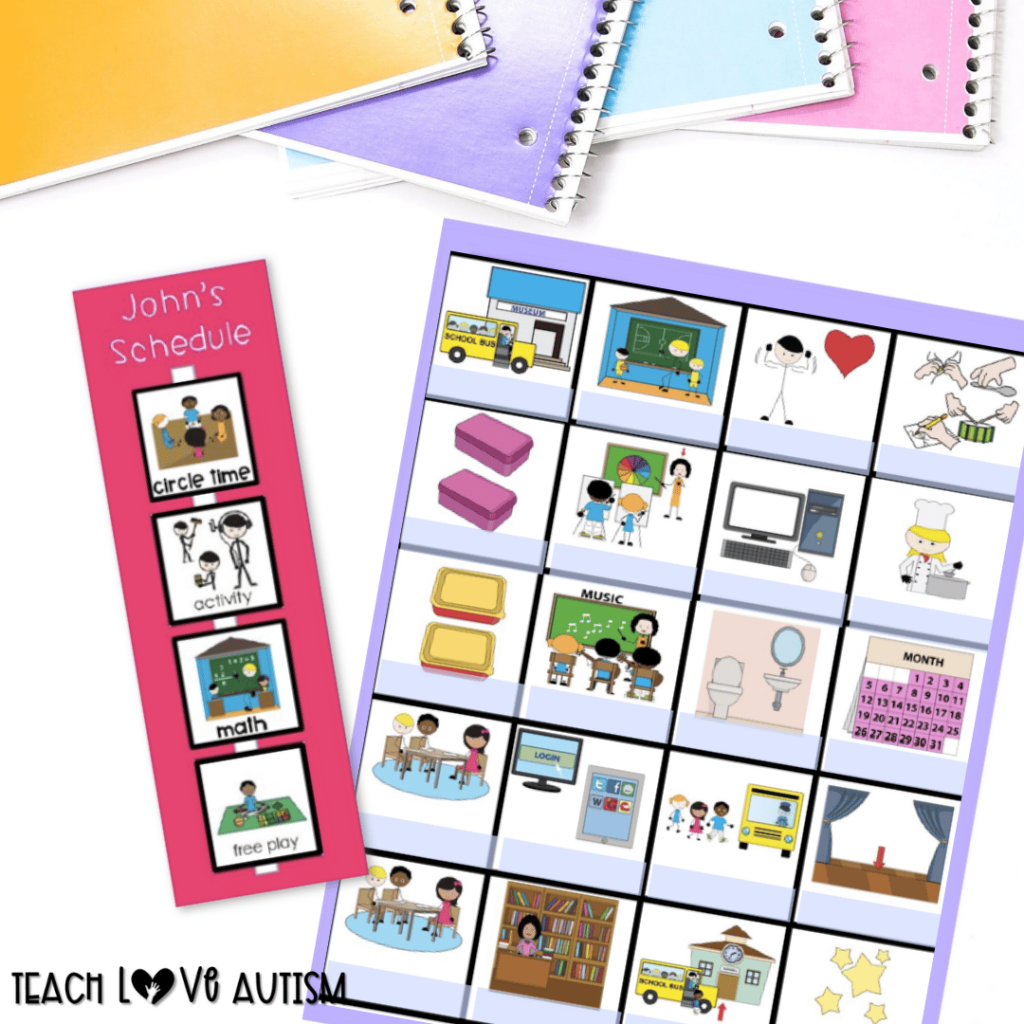 Visual communication is a powerful tool to reach our students. Visual schedules can reduce anxiety and let them know there is a plan in place.