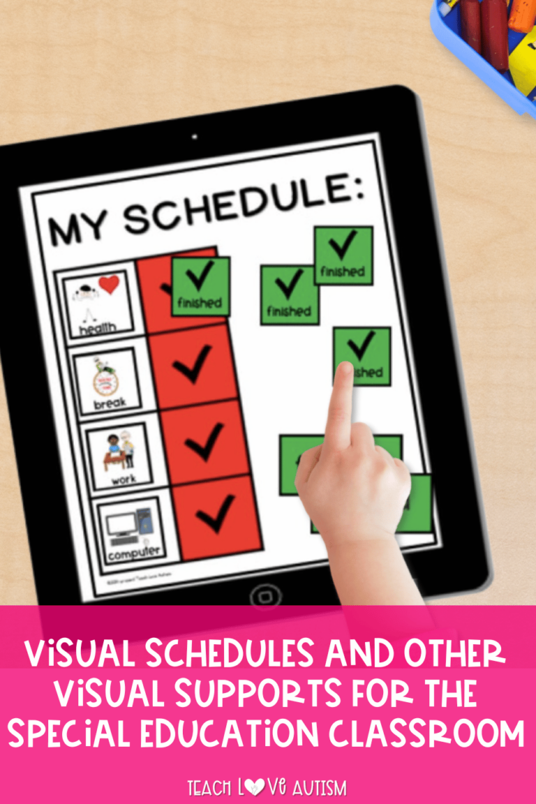 Visual Schedules and Other Visual Supports for the Special Education ...