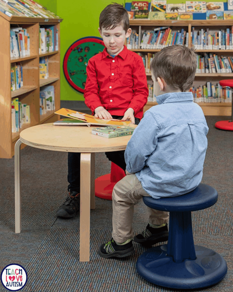 Wobble stools allow your students to move while remaining engaged. 