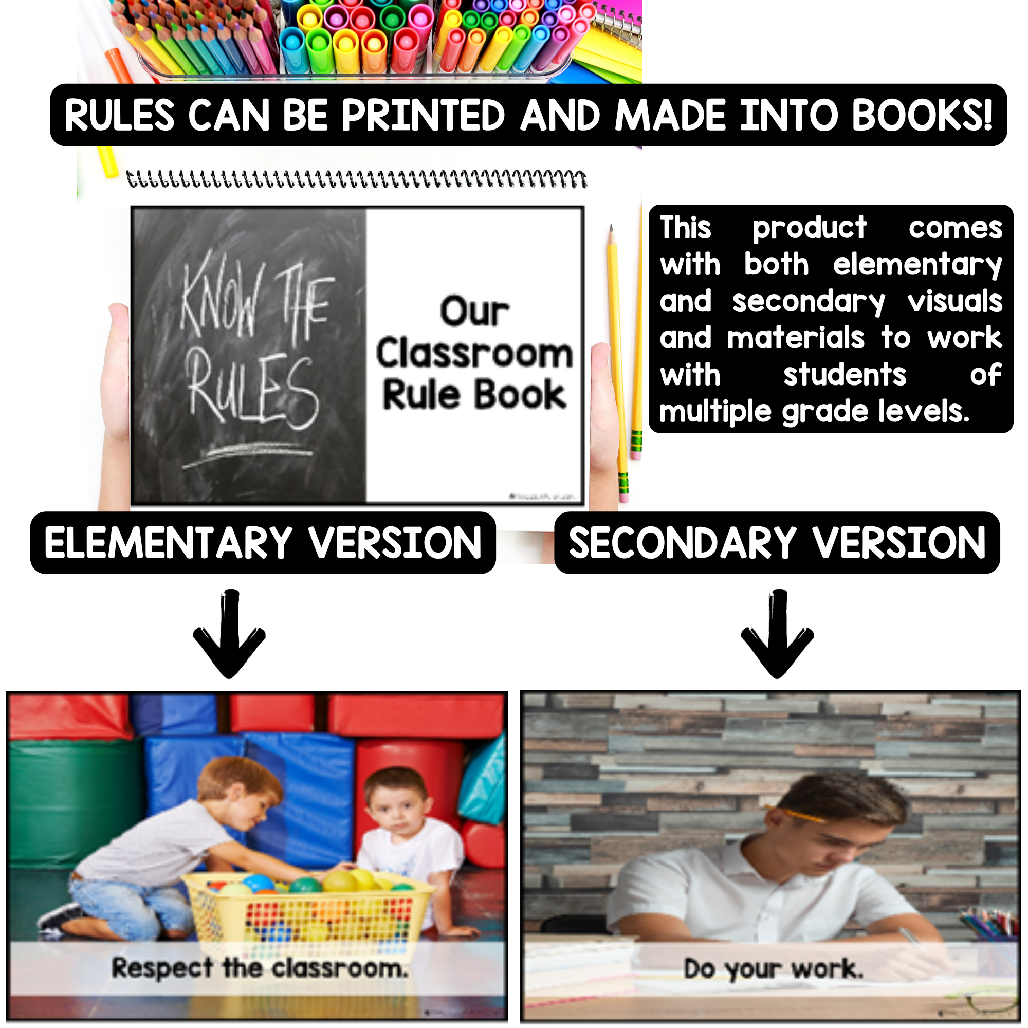 classroom rules posters with real photos 5