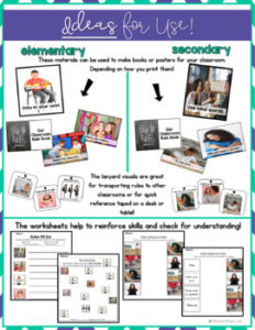 Classroom Rules Activities with Real Photos BUNDLE - Teach Love Autism