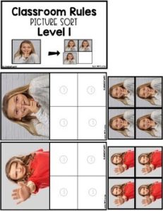 Classroom Rules Task Boxes with Real Photos Level 1 - Teach Love Autism