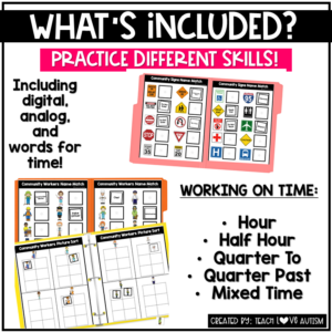 Community Independent Work Binder Bundle Includes Signs, Buildings, and ...