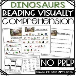 Dinosaurs Reading Visually Comprehension FREEBIE