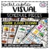 Editable Visual Schedule for Special Education & Autism | Daily Routine ...