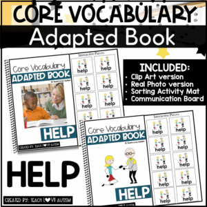 Core Vocabulary Adapted Book Help