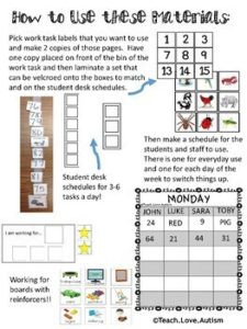 Independent Work Task Starter Kit for Special Education - Teach Love Autism