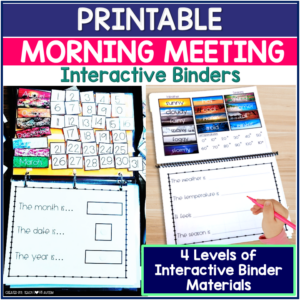Morning Meeting Binder | Circle Time | Calendar Time | Printable Binder