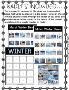 Real Photo File Folders Winter Freebie - Teach Love Autism