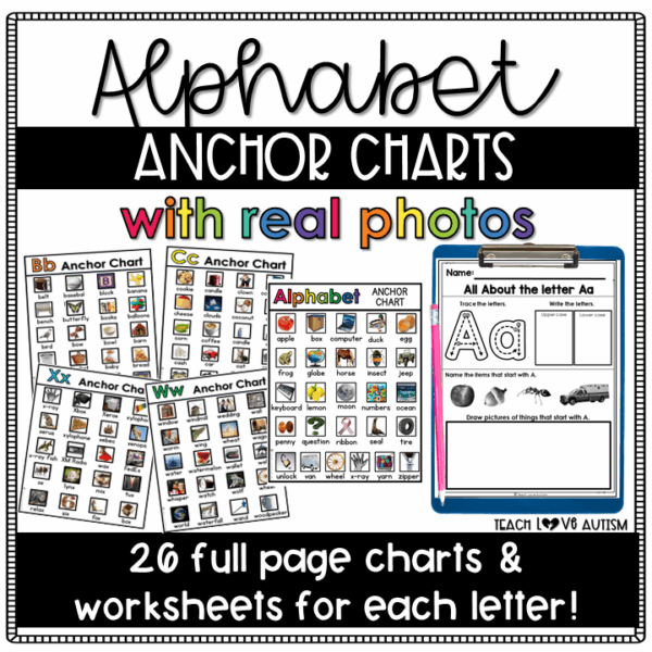 Alphabet Posters and Worksheets | Writing Activities | with Real Photos