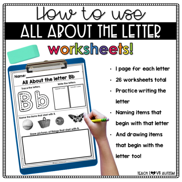 Alphabet Posters and Worksheets | Writing Activities | with Real Photos - Image 4
