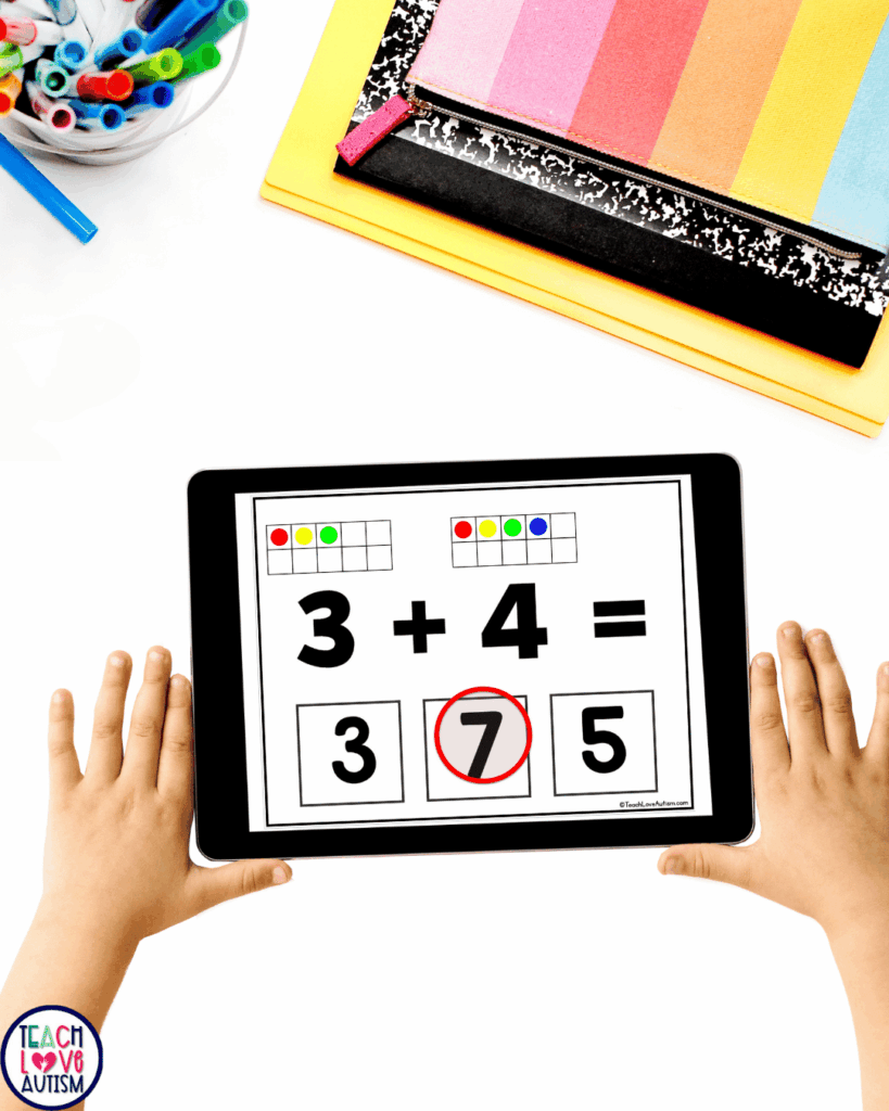 Addition Facts Digital Task Cards are great for students to practice sums from 0-10.