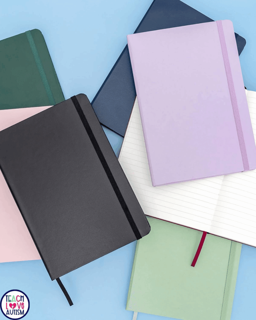This image highlights blank notebooks that educators will love!