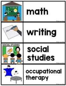 Classroom Visual Schedule and Station Cards for Special Education ...
