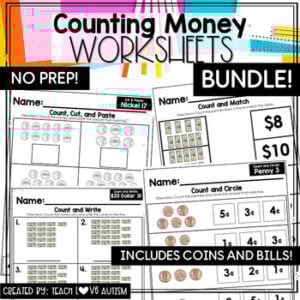 Counting Money Worksheet Bundle