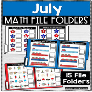 Summer Math File Folders and Activities | JULY