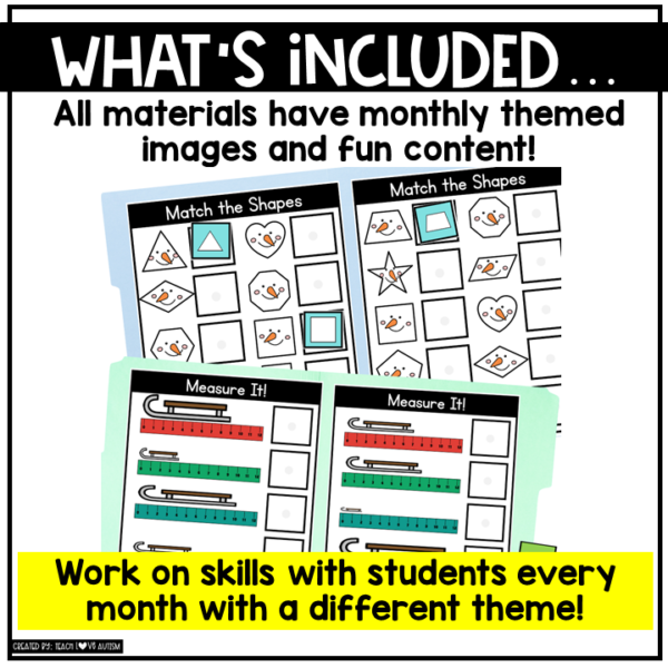 Winter  & Holiday Math File Folders and Activities | DECEMBER - Image 3