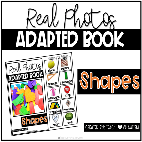 real photo adapted book for shapes