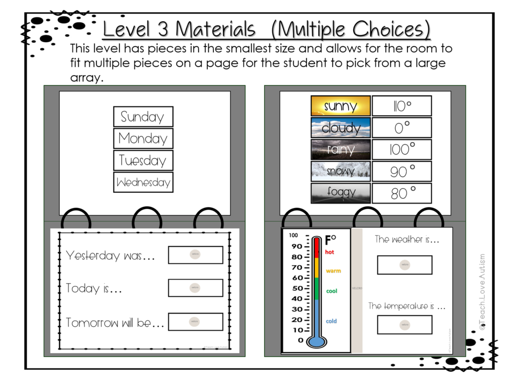 morning meeting materials for special education