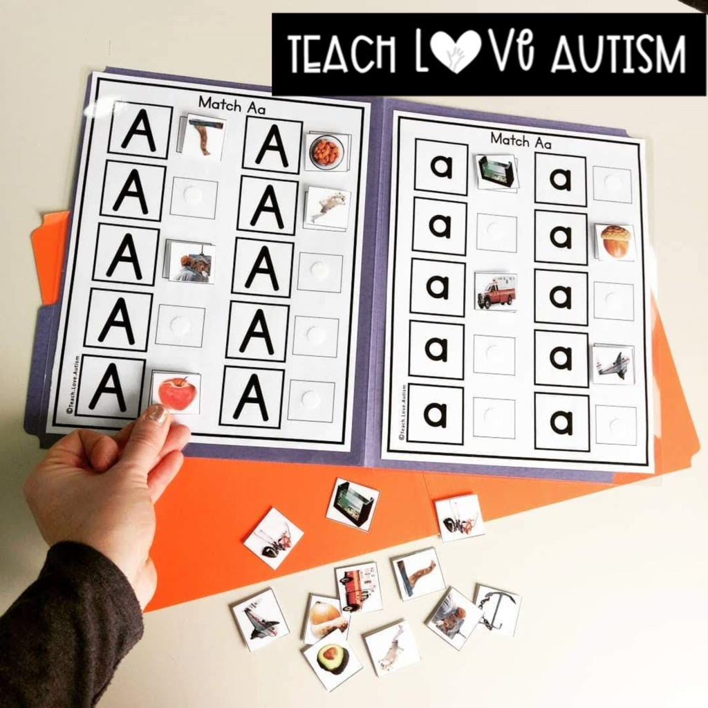 alphabet file folders for special education