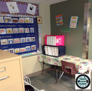 Independent work stations for autism