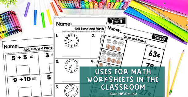 math worksheets in the classroom