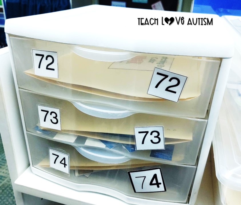 work tasks autism classroom