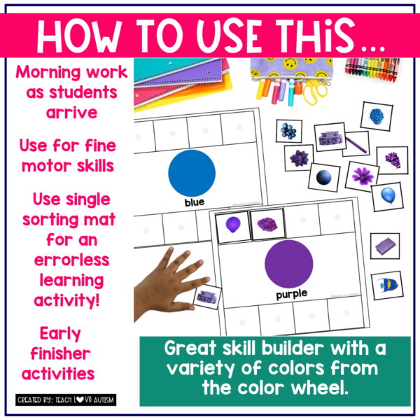 color sorting mats
