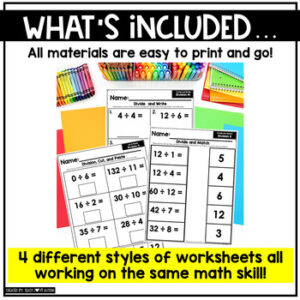 Math Facts Fluency Worksheets Addition Subtraction Multiplication ...