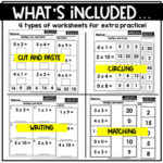 Multiplication Math Fact Worksheets | No PREP Math Fluency Activities ...