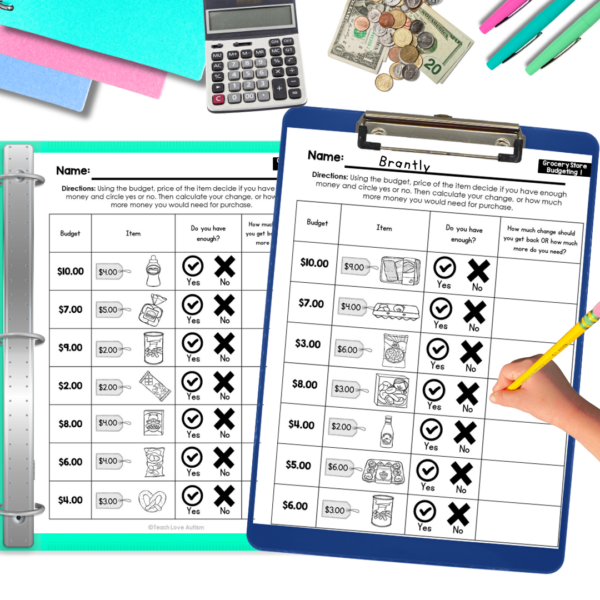 Grocery Store Budget Worksheets do you have enough
