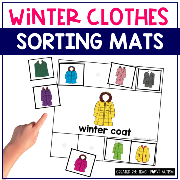 Winter Clothing Sorting Mats - Teach Love Autism