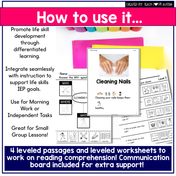 Cleaning Nails Life Skills Reading Comprehension