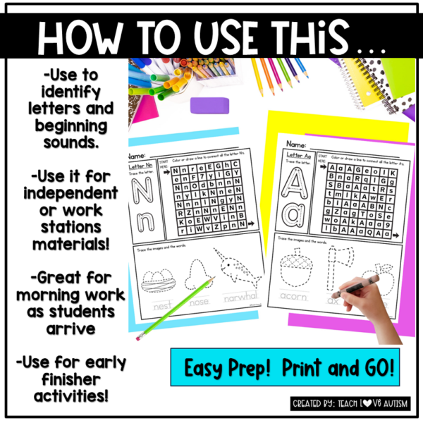 Fine Motor Alphabet Worksheets for Handwriting Practice - Image 3