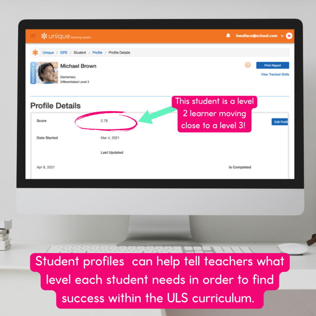 unique learning systems student profiles