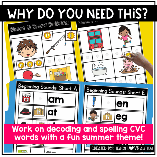 Summer CVC File Folders