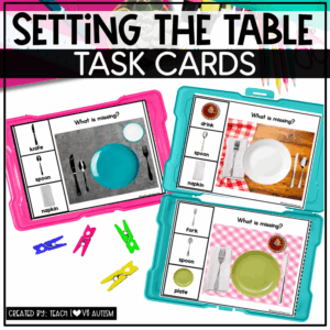 Setting the Table Task Cards | Life Skills Activity