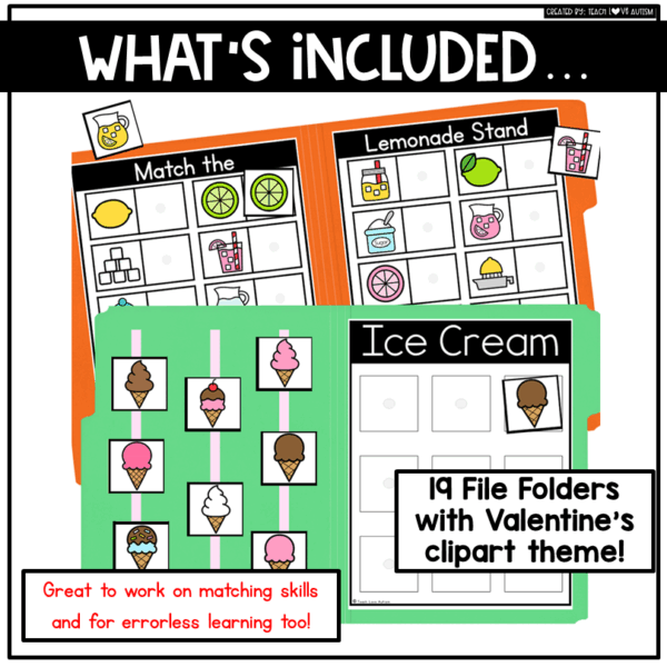 Summer Matching and Errorless File Folders for Independent Work Stations or Centers - Image 2
