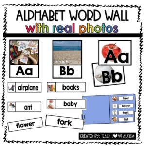 Real Photo Alphabet Word Wall