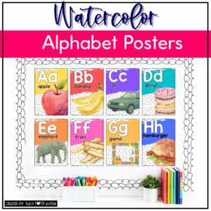 Watercolor Alphabet Posters