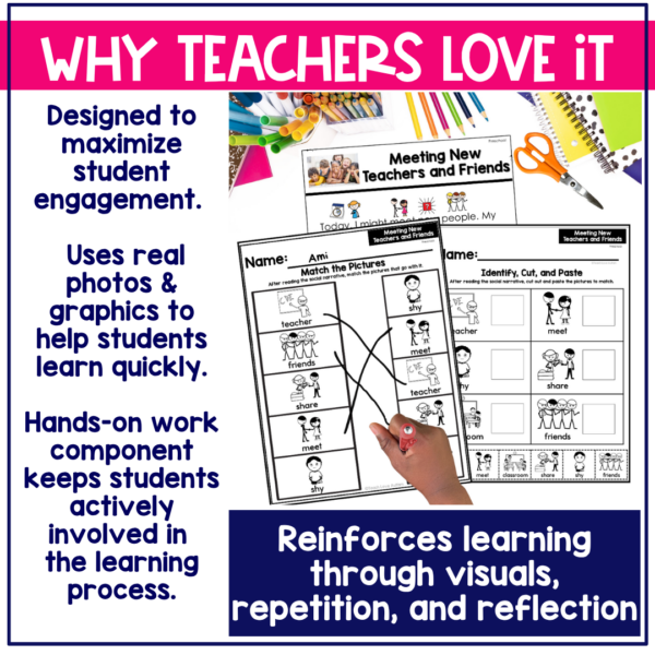 Meeting New Teachers and Friends Social Narrative for Preschool & Special Education