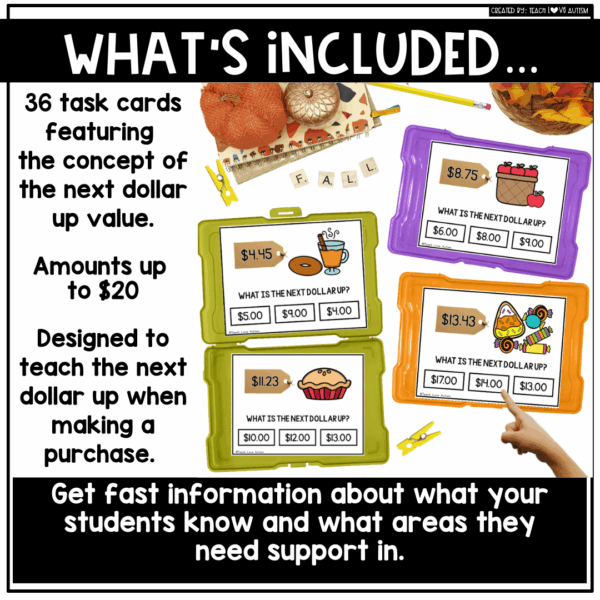 Fall Treats Next Dollar Up Task Cards - Image 4