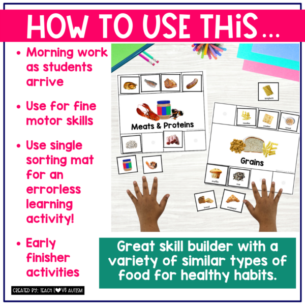 Food Group sorting mats