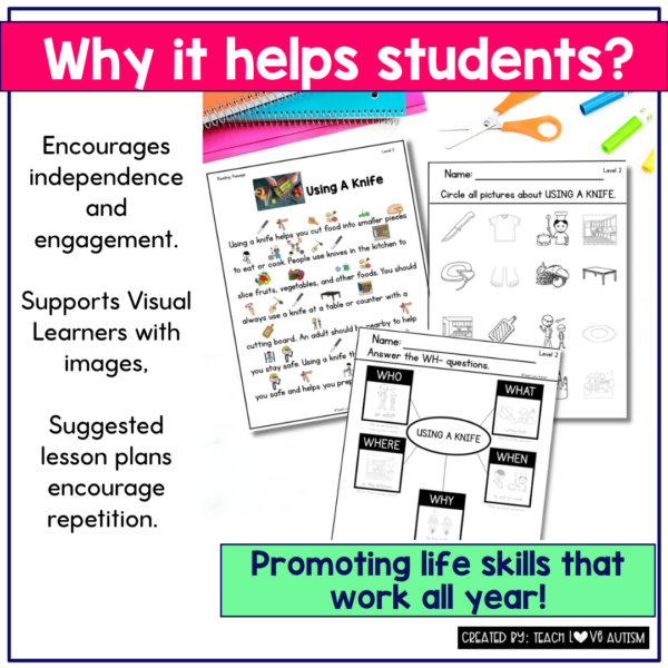 Using a Knife Life Skills Reading Comprehension