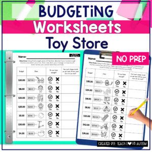 Toy Store Budget Worksheets Do You Have Enough