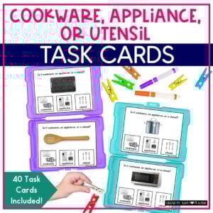 Cookware, Appliance, or Utensil Task Cards